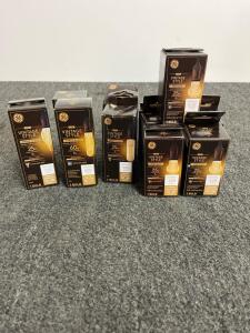 GE Vintage Style LED Bulb Lot &ndash; Amber Glass, Dimmable, 3W/6W, Candelabra/Medium Base, 125-500 Lumens