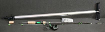 Sougayilang RY-2C70M 7'0" Baitcasting Rod & Reel Combo with Buzzlett 47" Sand Anchor