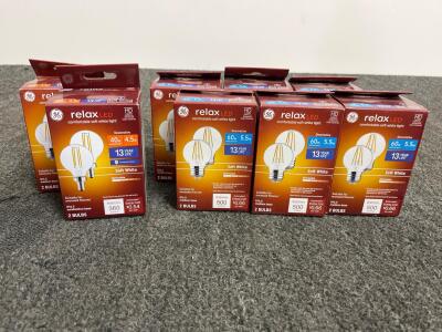 GE Relax LED G16.5 Soft White Decorative Bulbs, 40W/60W Eqv, Dimmable, 10-Pack, 2700K, E26 Base