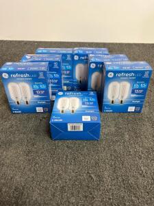 GE Refresh LED T18 Bulbs, 8.5W (60W Equivalent), 5000K Daylight, Dimmable, 14-Pack