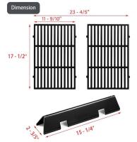 Stainless Steel Grill Grates & Porcelain-Enameled Flavorizer Bars for Weber Genesis II 300 Series - 2