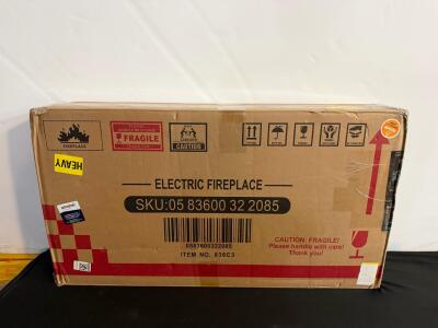 Edendirect 836C3 36" Wall-Mounted Electric Fireplace, 750W/1500W, Remote Control
