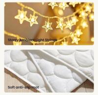 Large Indoor Playhouse Tent with PVC Frame, Ambient Lights, Mat, Curtains, 52"x35"x53", Cream - 10