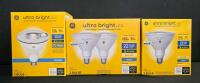 Large Lot: GE & U LED Bulbs - Decorative, Flood, Filament, Candelabra, Dimmable, Daylight/Soft White - 2