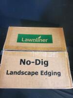 Lawnliner No-Dig Landscape Edging 20 ft x 4 in with Stakes, 6" 11-Gauge Staples 1000 pcs Weed Barrier - 4