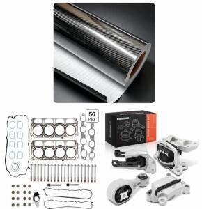 Chevy/GMC 5.3L V8 Head Gasket Kit, Nissan Altima Engine Mount Kit, 5D Carbon Fiber Vinyl Wrap
