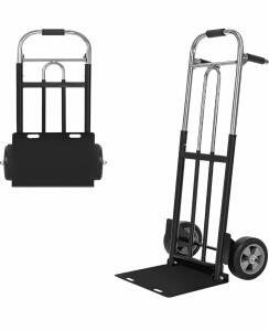 IRON POW Folding Hand Truck Dolly, 600 lb Capacity, Telescoping Handle, Black, Model Y004Z76DTL