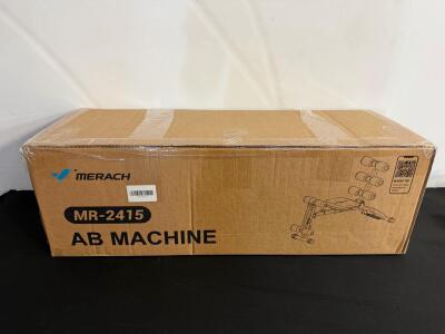 MERACH MR-2415 Ab Machine, Adjustable Positions, Foldable Design, 300 lbs Capacity
