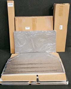 24-Inch Double Door Barn Door Track Kit, Black Steel, Sliding Hardware, X004EJIYMZ, New. Also includes: Thermal Box Liners, Acrylic Display Case, Floating Coat Hook & Display Shelf in Walnut, Grey Mat