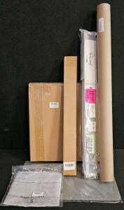 4ft Black Sliding Barn Door Hardware Kit for 24" Single Door, 220lb Capacity. Also Includes: Acrylic Display Case, Black Curtains, South Dakota Zip Code Map, Grey Map