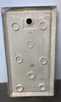 UPC 60"x32" Rectangular Shower Base, Left Drain, Fiberglass, White, Model SHSB6032LWH - 2