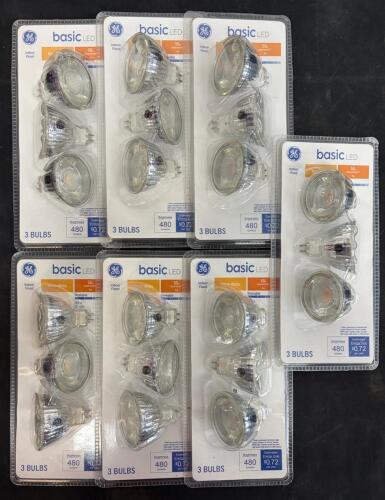 GE Basic LED MR16 6W Indoor Floodlight, GU5.3 Base, 12V, Warm White 3000K, 480 Lumens, 24 Bulbs