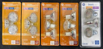 GE Relax LED GU10 4W 320 Lumens Dimmable Indoor Floodlight Bulbs 3-Pack, Warm White, 120V