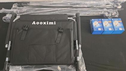 Aooximi Deluxe Stadium Bleacher Seats (Set of 2) w/ Hooks + 6 GE Refresh LED G16.5 5000K Bulbs