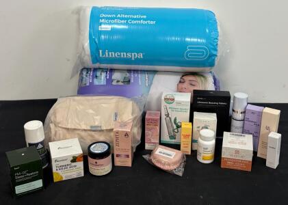 Self Care Goods &mdash; Queen Comforter, Pillow, Skincare, Makeup, Haircare & More