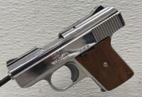 Raven Arms MP-25 Chrome .25 ACP Semiautomatic Pistol, 2.5" Barrel, Wood Grips, SN 1037157 - 4