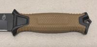 Gerber StrongArm Fixed Blade Knife Coyote Brown 4.8" 420HC Blade, Sheath, Drop Point, USA Made - 3