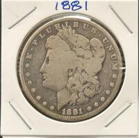 1881-O Morgan Silver Dollar, New Orleans Mint, 90% Silver, $1 Coin