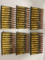 (3) 60 Rounds 5.56x45mm M193 Ball Ammo on Stripper Clips, SMQ Lot, Brass Case, USGI - 2