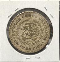 1959, 1962, 1966 Mexico 1 Peso Coins &ndash; Bust of Morelos &ndash; Mo Mint &ndash; 10% Silver, 34.5mm - 7