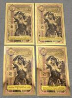(4) Idaho Goldbacks 1/4 Denomination 2026, 1/4000th Troy Oz 24K Gold Note, Serial AH88041