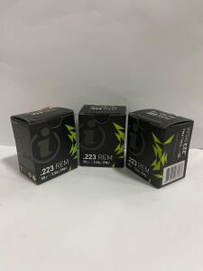 (3) Igman .223 Remington 55gr FMJ Ammunition, 60 Rounds, Brass, Lot 2021 Bosnia