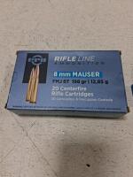 PPU 8mm Mauser FMJ BT 198gr Rifle Line Ammunition, 20 Rounds, Reloadable Brass - 3
