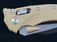 Microtech LUDT&reg; Automatic Folding Knife, 3.42" M390 Blade, Tan G10 Handle - 3