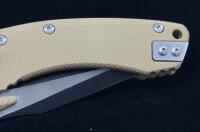 Microtech LUDT&reg; Automatic Folding Knife, 3.42" M390 Blade, Tan G10 Handle - 4