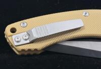 Microtech LUDT&reg; Automatic Folding Knife, 3.42" M390 Blade, Tan G10 Handle - 6