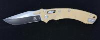Microtech LUDT&reg; Automatic Folding Knife, 3.42" M390 Blade, Tan G10 Handle - 8