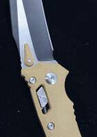 Microtech LUDT&reg; Automatic Folding Knife, 3.42" M390 Blade, Tan G10 Handle - 15