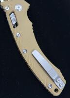 Microtech LUDT&reg; Automatic Folding Knife, 3.42" M390 Blade, Tan G10 Handle - 16