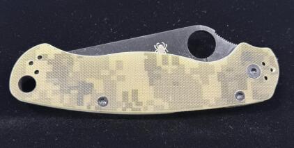Spyderco Paramilitary 2 Folding Knife Camo G-10 Handle, CPM S30V Blade, Compression Lock