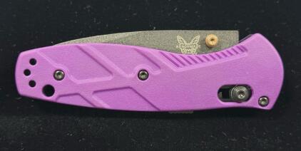 Benchmade 535 Bugout Folding Knife, CPM-S30V Blade, Purple Grivory Handle