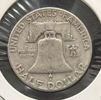 1953 Franklin Half Dollar, 90% Silver, Circulated Condition - 4