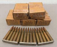 Yugoslavian 7.92&times;57mm Mauser M.38 Surplus Ammo, 75 Rounds on Stripper Clips, 15-Round Boxes