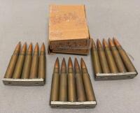 Yugoslavian 7.92&times;57mm Mauser M.38 Surplus Ammo, 75 Rounds on Stripper Clips, 15-Round Boxes - 3