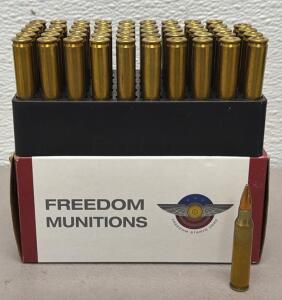 .223 Remington 60gr Tracer Remanufactured Ammo - Freedom Munitions, 50 Rounds, FM223T60R