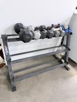 Fitness Gear 3-Tier Dumbbell Rack w/ Ignite, Weider, CAP Dumbbell Set 3&ndash;40 lb Range, 20 pcs - 2