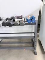 Fitness Gear 3-Tier Dumbbell Rack w/ Ignite, Weider, CAP Dumbbell Set 3&ndash;40 lb Range, 20 pcs - 3