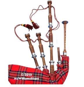 (1) McWilliams Bagpipes Professional Scottish Highland Bagpipe FNS Mounts RS Tartan Edition
