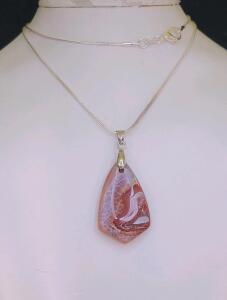 26.25ct Beautiful Fire Agate 24" Necklace