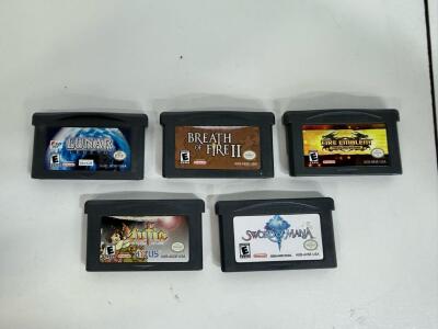GBA RPG Cartridge Lot: Fire Emblem, Sword of Mana, Lunar Legend, Breath of Fire II, Lufia