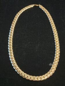 14K Gold Cuban Link Chain Necklace, 20" Length, 10mm Width, Lobster Clasp
