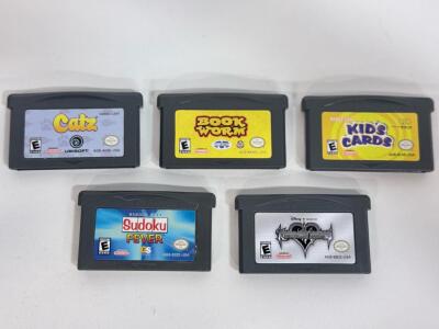 Kingdom Hearts Catz Bookworm Sudoku Fever Kid's Cards Game Boy Advance Lot - USA Authentic
