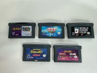 Nintendo GBA Lot: Dr. Mario Puzzle League, Sudoku Fever, Battleship Risk Clue, Brain Games, Poker