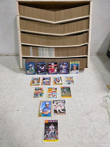 Large 1980s Baseball Card Collection &ndash; Donruss, Topps, Stars &ndash; 4,000+ Cards, Storage Box
