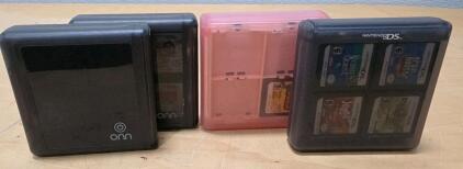 Lot of Nintendo DS Game Cartridges with Storage Cases &ndash; Brain, Puzzle, Trivia, Board