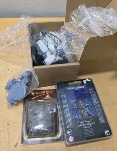 Warhammer 40k Grand Master Voldus, Tortuga Bay Fantasy Bust & Resin Mini Model Lot, Unassembled